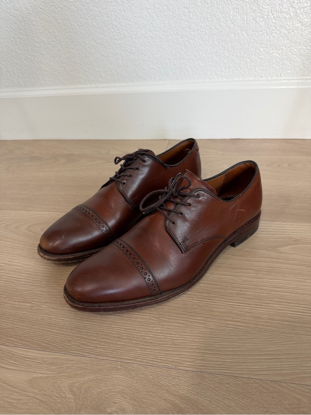 Allen Edmonds Brown Cap-Toe Derby Shoes
